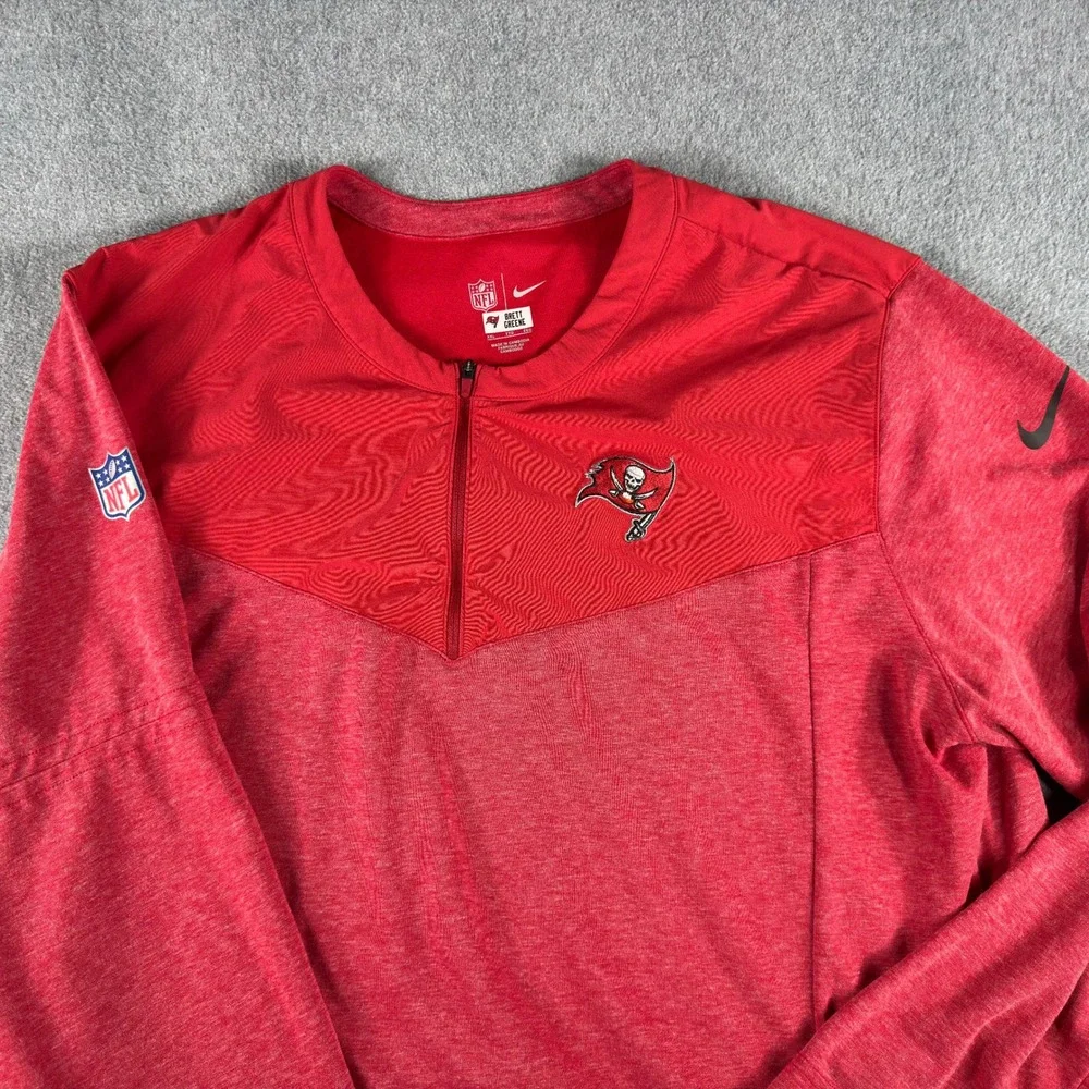 Buccaneers Nike NFL Dri-Fit Pullover Men's XXL Team Issued On-Field 1/4 Zip Crew